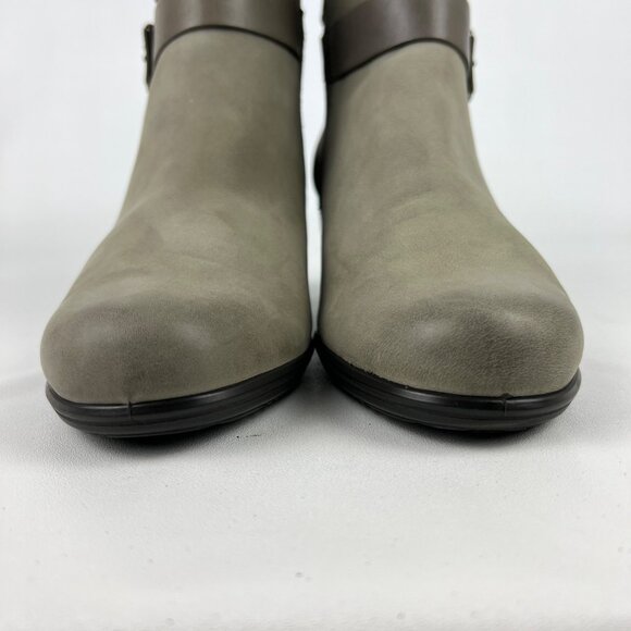 ECCO Womens Touch Mid Bootie Gray Leather Comfort Ankle Boot size 41 US 10 10.5 - Picture 5 of 16